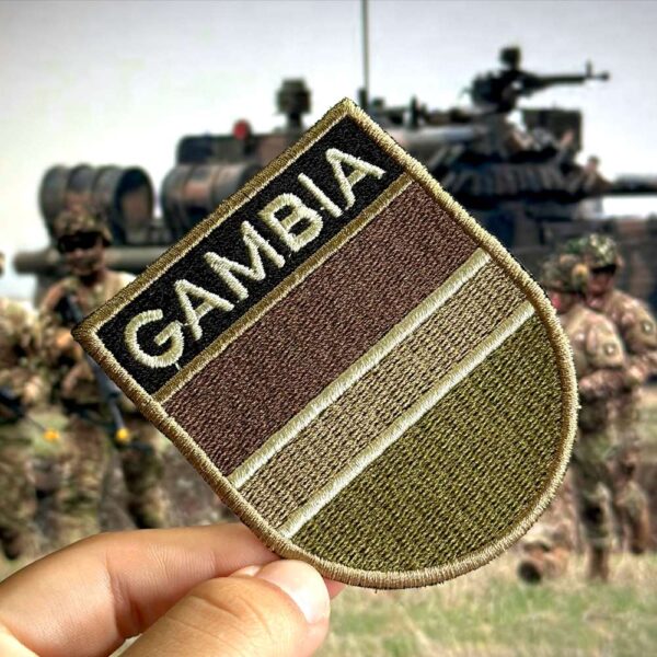 BP0196E-003 Bandeira Gambia Patch Bordado 6,8x8,0cm - Imagem 3