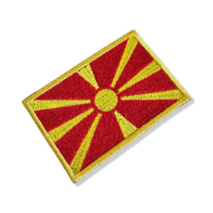 BP0417-001 Bandeira Macêdonia do Norte Patch Bordado 7,5×5,0cm