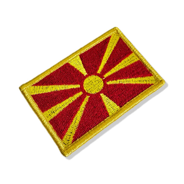BP0417-001 Bandeira Macêdonia do Norte Patch Bordado 7,5x5,0cm - Imagem 7