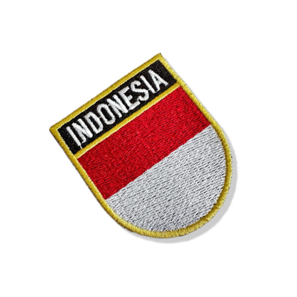 BP0419E-011 Bandeira Indonesia Patch Bordado 5,7x6,8cm