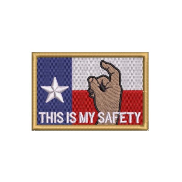 M0189-001 Bandeira Texas This Is My Safety Patch Bordado 7,5x5,0cm - Imagem 6