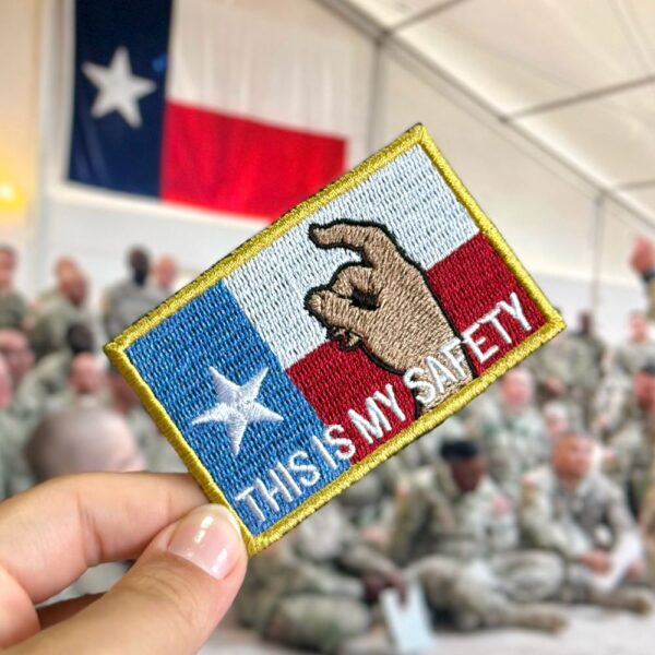 M0189-001 Bandeira Texas This Is My Safety Patch Bordado 7,5x5,0cm - Imagem 3