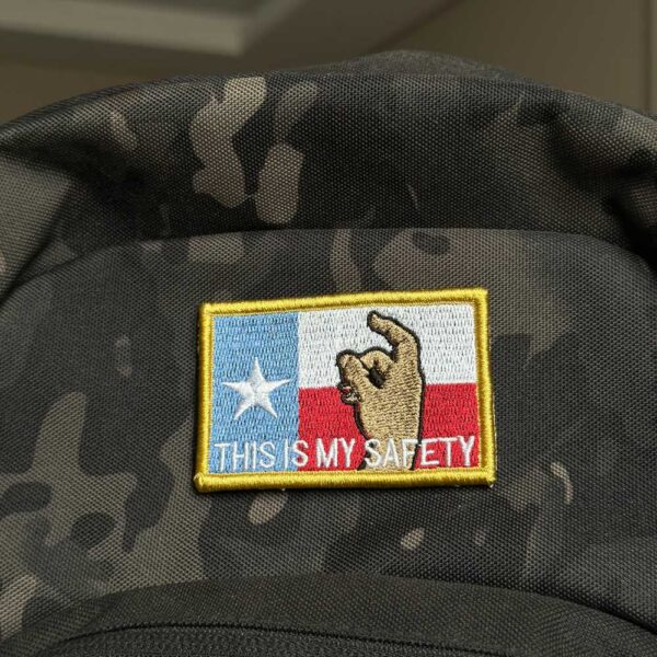 M0189-001 Bandeira Texas This Is My Safety Patch Bordado 7,5x5,0cm - Imagem 4