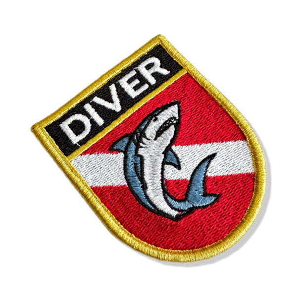 BD0176E-001 Bandeira Mergulhador Patch Bordado 6,8x8,0cm - Imagem 6
