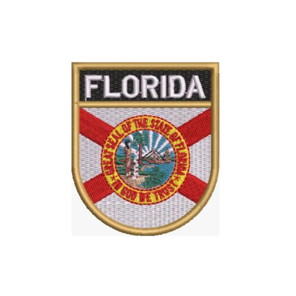 BE0007E-001 Bandeira Florida Patch Bordado 6,8x8,0cm - Imagem 6
