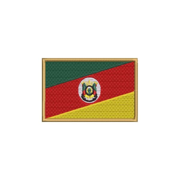 BE0019-021 Bandeira Rio Grande do Sul Patch Bordado 10,2x6,8cm - Imagem 7
