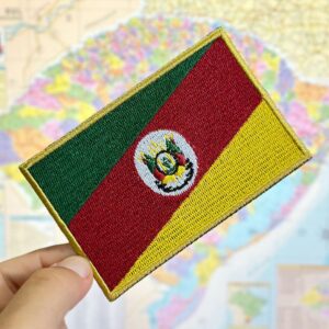 BE0019-021 Bandeira Rio Grande do Sul Patch Bordado 10,2×6,8cm