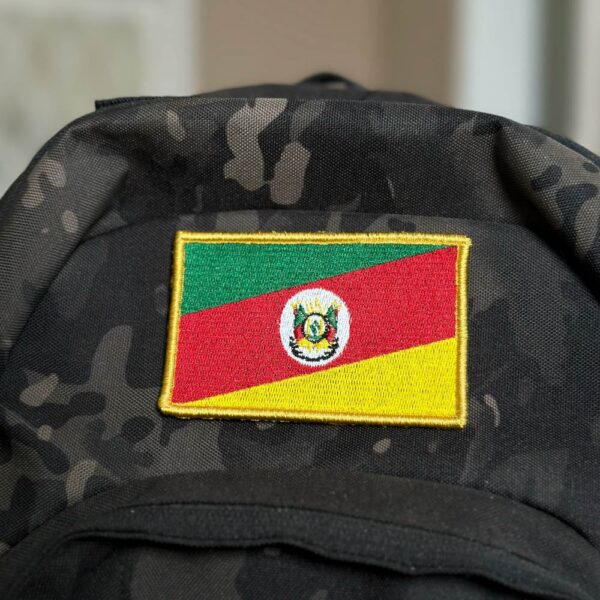 BE0019-021 Bandeira Rio Grande do Sul Patch Bordado 10,2x6,8cm - Imagem 3