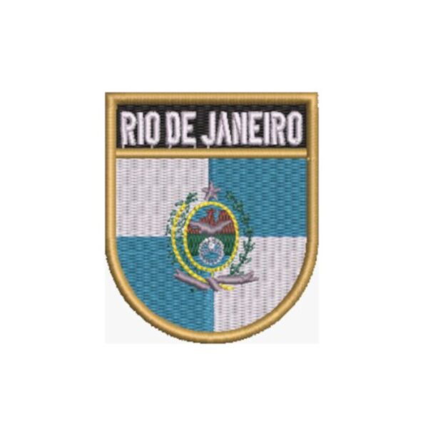 BE0136E-011 Bandeira Rio de Janeiro Patch Bordado 5,7x6,8cm - Imagem 6