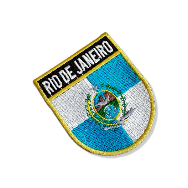 BE0136E-011 Bandeira Rio de Janeiro Patch Bordado 5,7x6,8cm