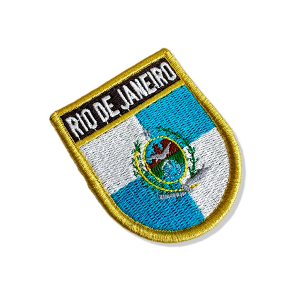 BE0136E-011 Bandeira Rio de Janeiro Patch Bordado 5,7x6,8cm - Imagem 7