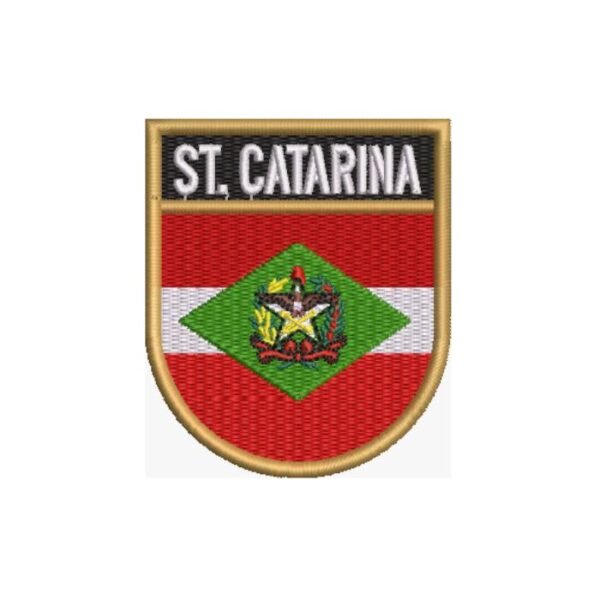 BE0168E-001 Bandeira Santa Catarina Patch Bordado 6,8x8,0cm - Imagem 6