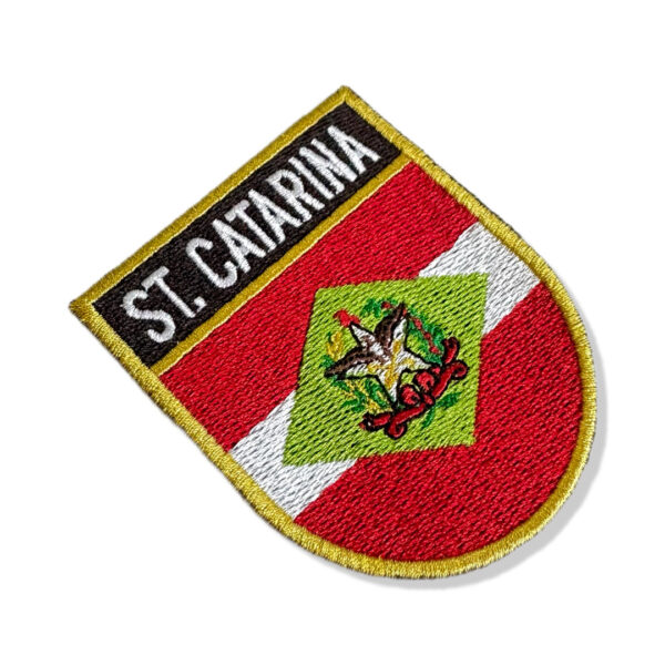BE0168E-001 Bandeira Santa Catarina Patch Bordado 6,8x8,0cm