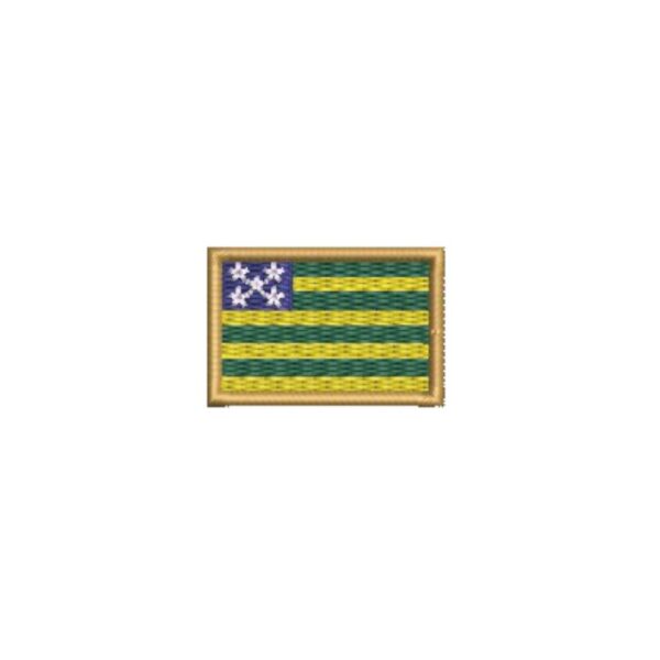 BE0172-031 Bandeira Goiás Patch Bordado 3,8x2,5cm - Imagem 6