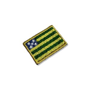 BE0172-031 Bandeira Goiás Patch Bordado 3,8×2,5cm