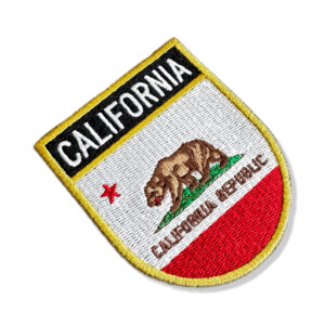BE0194E-001 Bandeira Califórnia Patch Bordado 6,8×8,0cm