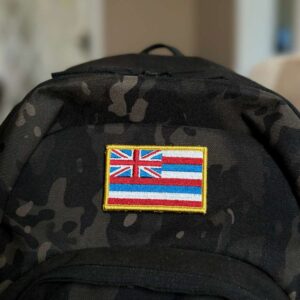 BE0423-001 Bandeira Havaí Patch Bordado 7,5×5,0cm