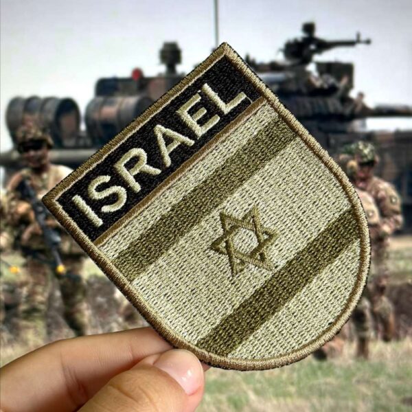 BP0009E-003 Bandeira Israel Patch Bordado 6,8x8,0cm - Imagem 3
