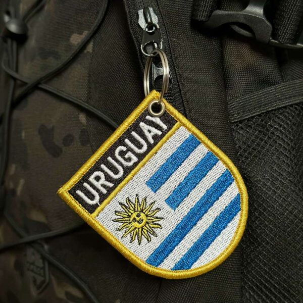 BP0023E-011 Bandeira Uruguai Patch Bordado 5,7x6,8cm - Imagem 4