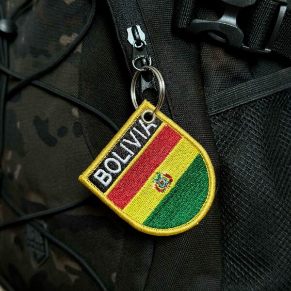 BP0029E-011 Bandeira Bolivia Patch Bordado 5,7x6,8cm - Imagem 4