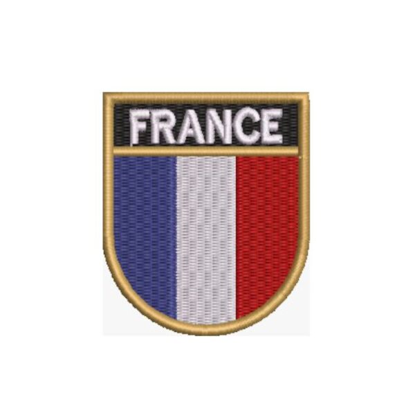 BP0031E-011 Bandeira França Patch Bordado 5,7x6,8cm - Imagem 6