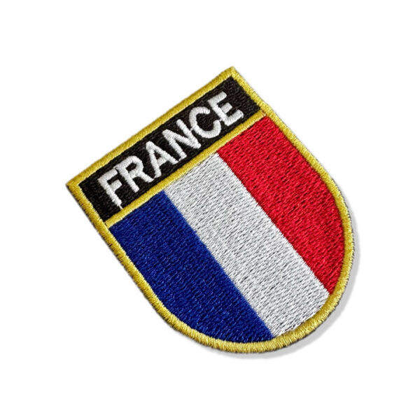 BP0031E-011 Bandeira França Patch Bordado 5,7x6,8cm