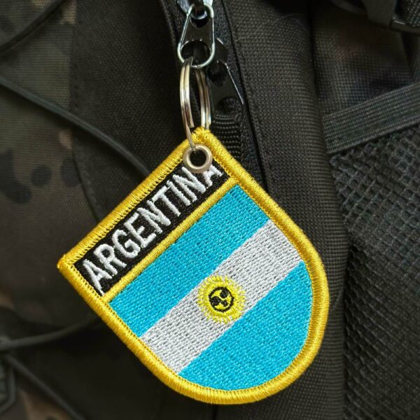 BP0032E-011 Bandeira Argentina Patch Bordado 5,7x6,8cm - Imagem 4