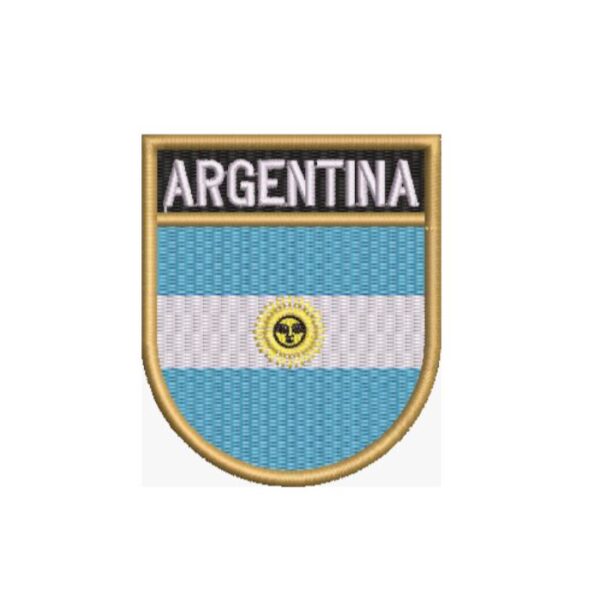 BP0032E-011 Bandeira Argentina Patch Bordado 5,7x6,8cm - Imagem 6