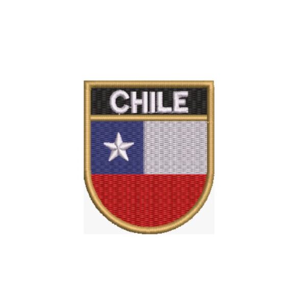 BP0045E-011 Bandeira Chile Patch Bordado 5,7x6,8cm - Imagem 6