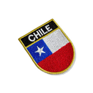 BP0045E-011 Bandeira Chile Patch Bordado 5,7×6,8cm