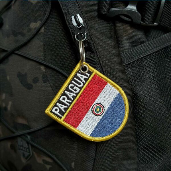 BP0047E-011 Bandeira Paraguai Patch Bordado 5,7x6,8cm - Imagem 4