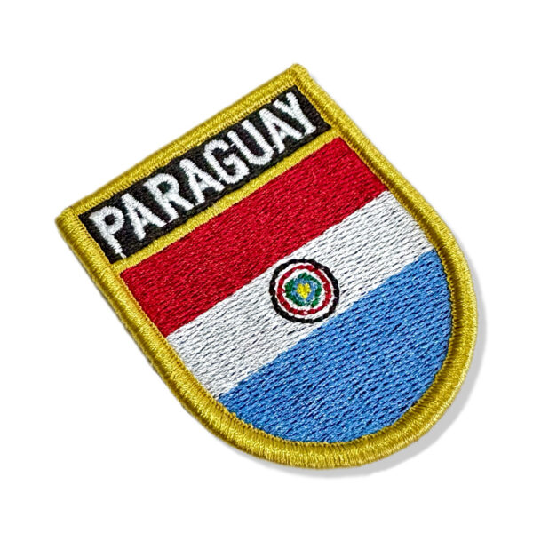 BP0047E-011 Bandeira Paraguai Patch Bordado 5,7x6,8cm - Imagem 7