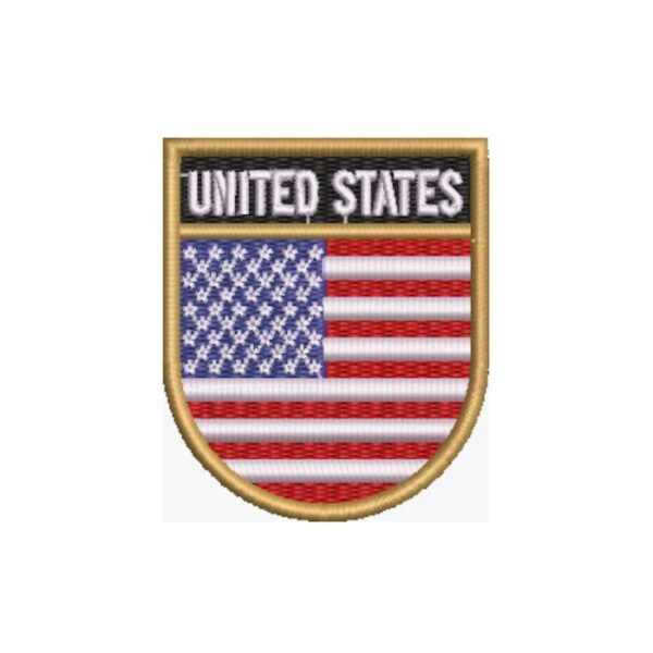 BP0055E-011 Bandeira USA EUA Patch Bordado 5,7x6,8cm - Imagem 6