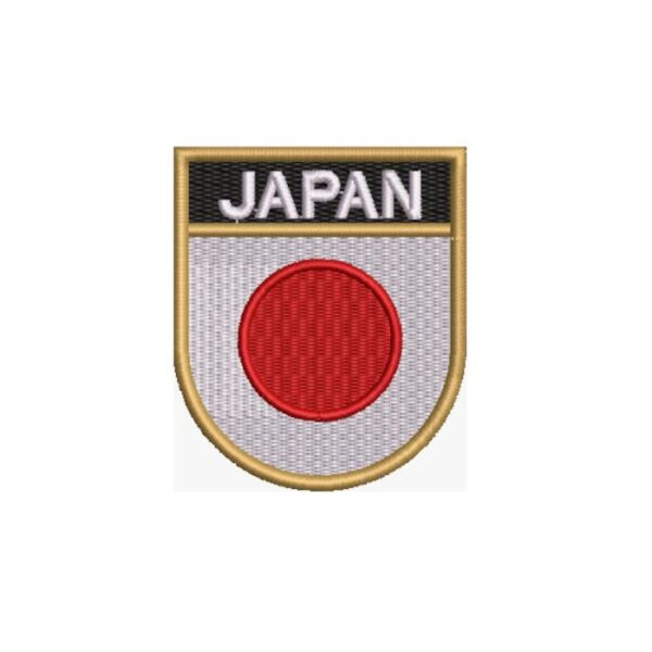 BP0058E-001 Bandeira Japão Patch Bordado 6,8x8,0cm - Imagem 6