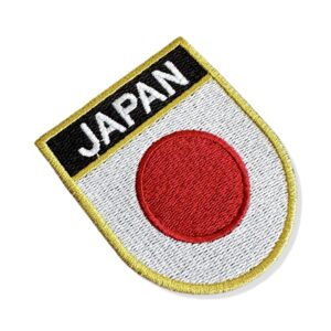 BP0058E-001 Bandeira Japão Patch Bordado 6,8×8,0cm