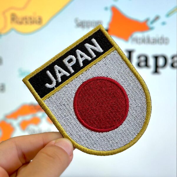 BP0058E-001 Bandeira Japão Patch Bordado 6,8x8,0cm - Imagem 3