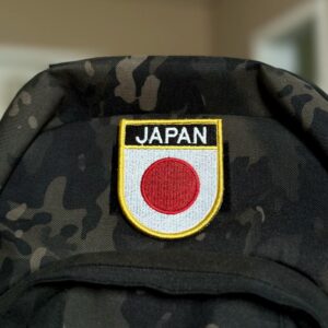 BP0058E-001 Bandeira Japão Patch Bordado 6,8×8,0cm