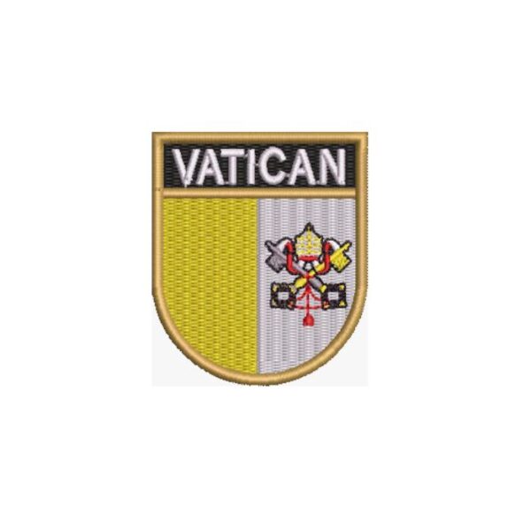 BP0060E-011 Bandeira Vaticano Patch Bordado 5,7x6,8cm - Imagem 6