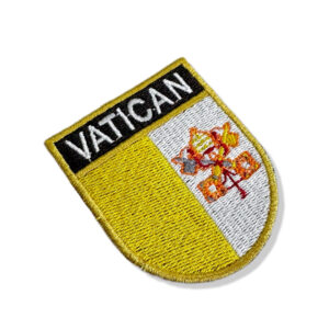 BP0060E-011 Bandeira Vaticano Patch Bordado 5,7×6,8cm