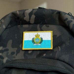 BP0091-001 Bandeira San Marino Patch Bordado 7,5×5 cm