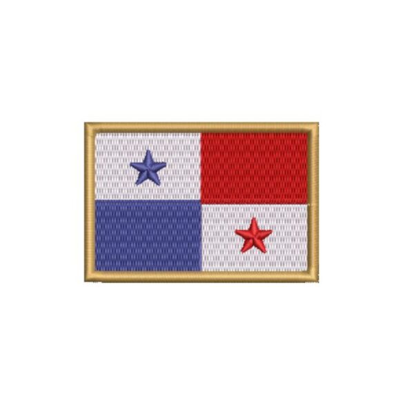BP0102-001 Bandeira Panamá Patch Bordado 7,5x5,0cm - Imagem 6
