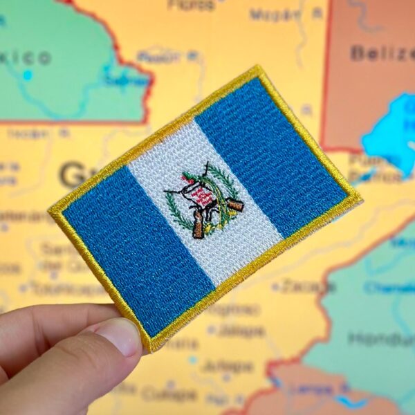 BP0107-001 Bandeira Guatemala Patch Bordado 7,5x5,0cm - Imagem 3