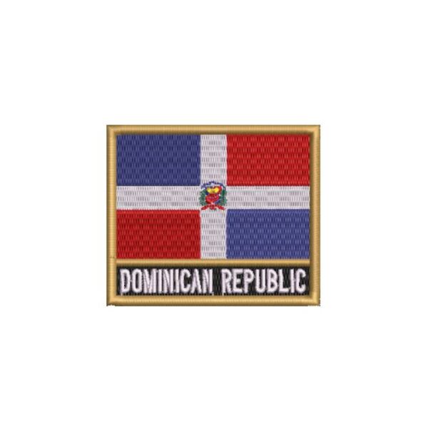 BP0145N-001 Bandeira Republica Dominicana Patch Bordado 7,5x6,3cm - Imagem 6