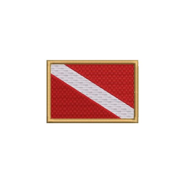 BD0175-001 Bandeira Mergulhador Patch Bordado 7,5x5,0cm - Imagem 5