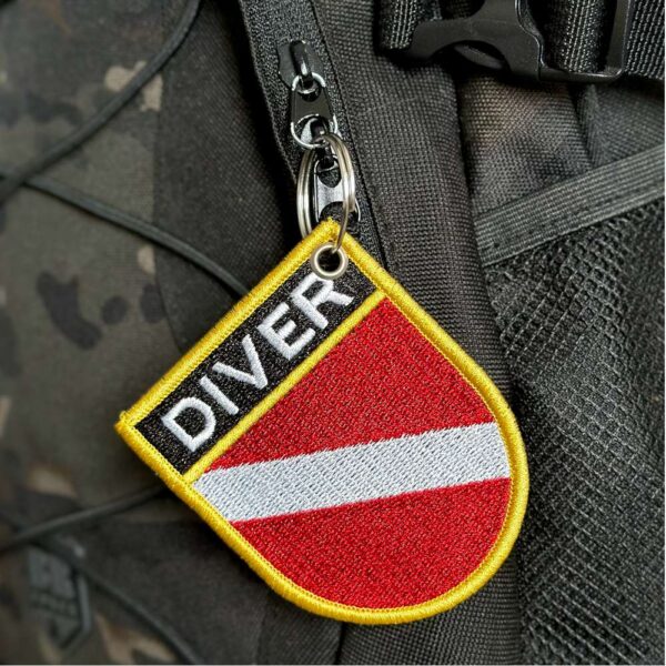 BD0175E-001 Bandeira Mergulhador Patch Bordado 6,8x8,0cm - Imagem 3