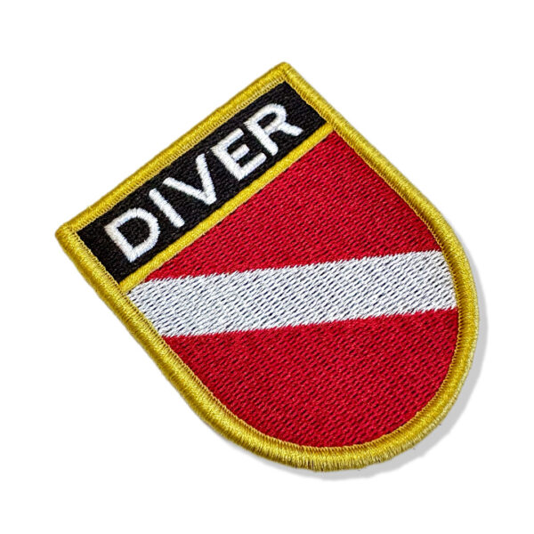 BD0175E-001 Bandeira Mergulhador Patch Bordado 6,8x8,0cm - Imagem 6