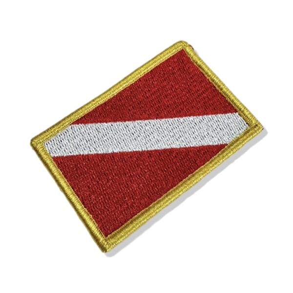 BD0175-001 Bandeira Mergulhador Patch Bordado 7,5x5,0cm - Imagem 6