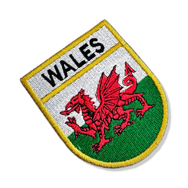 BP0190E-001 Bandeira Pais de Gales Patch Bordado 6,8x8,0cm