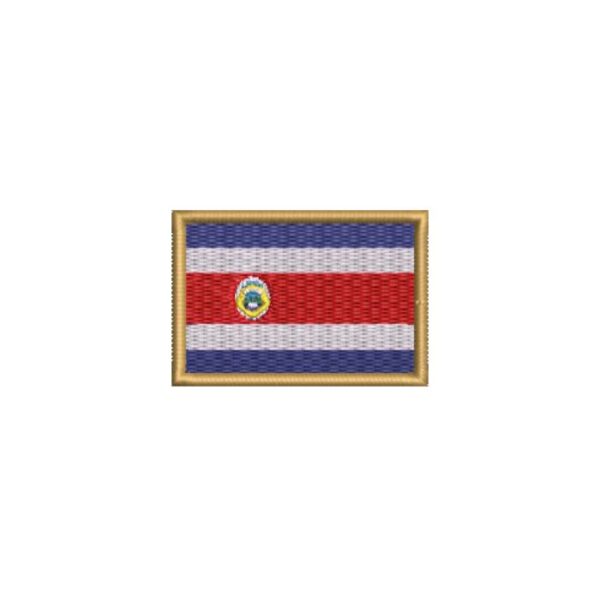 BP0201-011 Bandeira Costa Rica Patch Bordado 5,7x3,8cm - Imagem 6