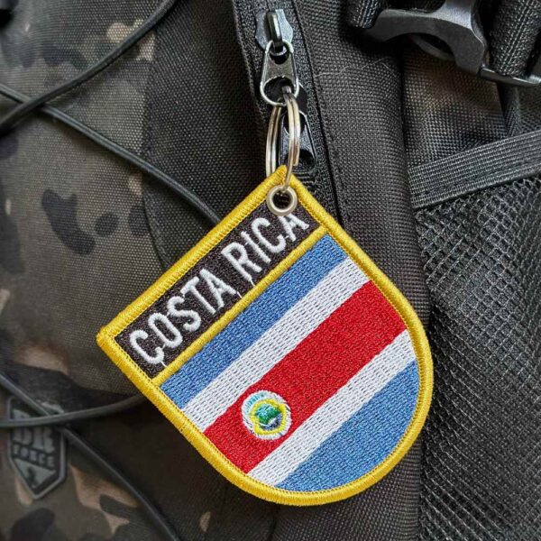 BP0201E-001 Bandeira Costa Rica Patch Bordado 6,8x8,0cm - Imagem 3